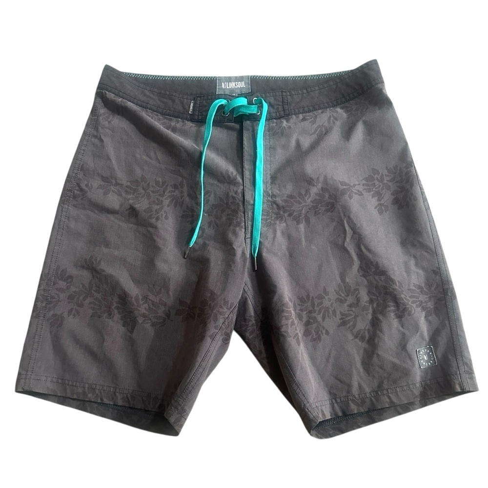 Linksoul Board Shorts‎ Gray Drawstring Mens 34